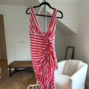 Just Bee Queen - Tulum dress pink stripes